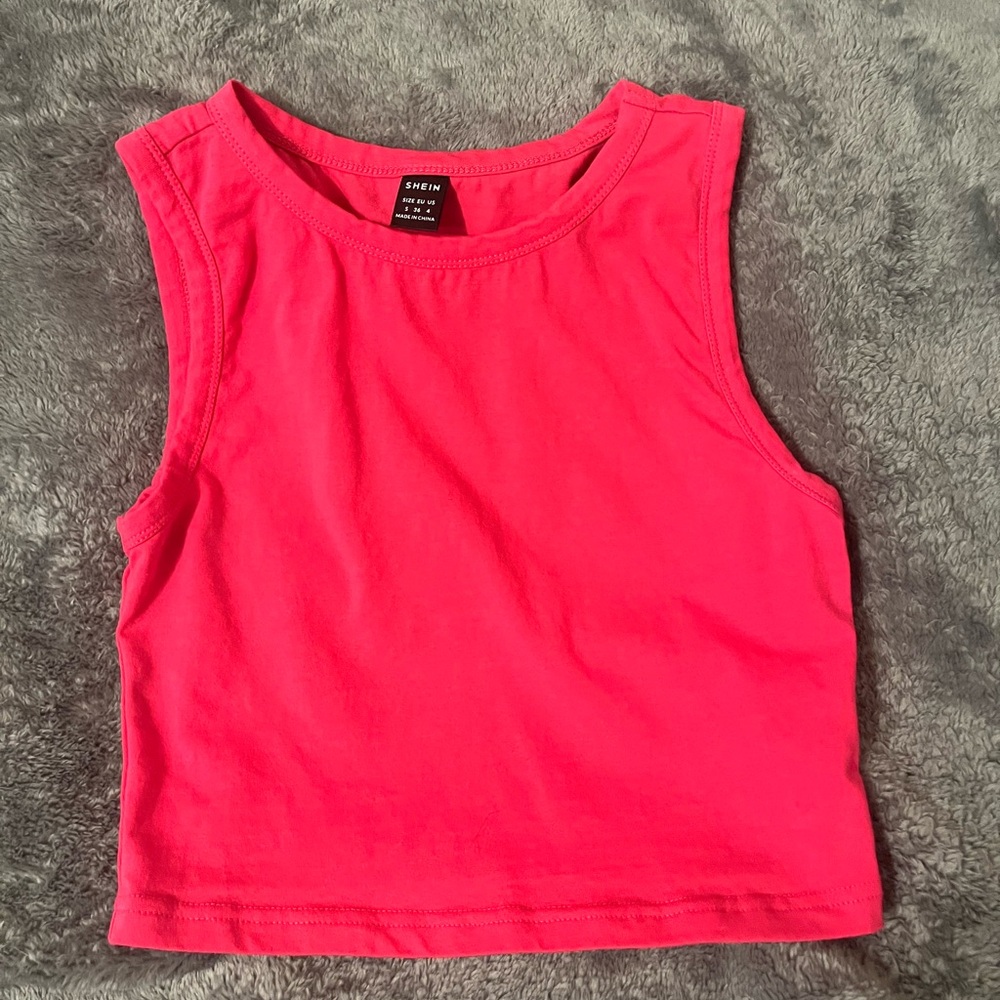 pink shein tank top